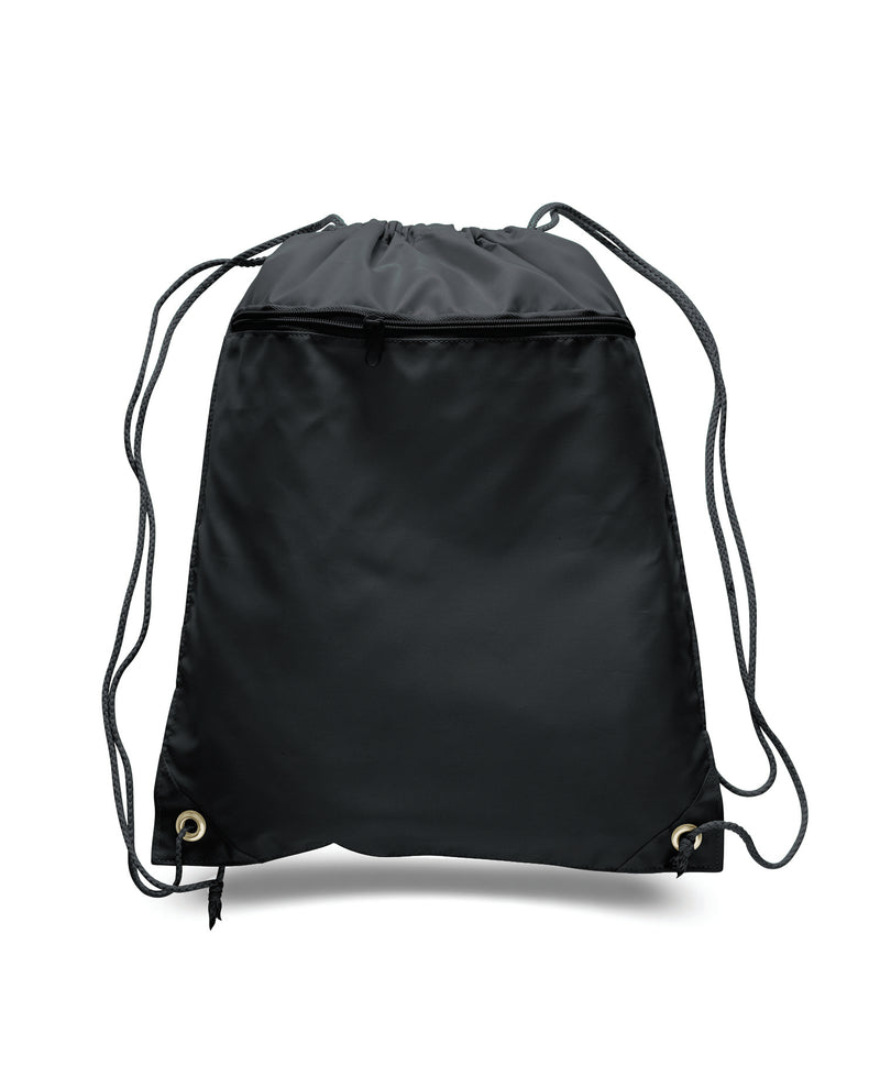 opq135200-polyester-cinch-bag-with-front-zipper-Black-Oasispromos