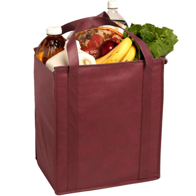 insulated-large-non-woven-grocery-tote-Hunter Green-Oasispromos