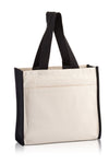 bg1199-daily-use-canvas-tote-with-contrasting-handles-and-a-full-front-pocket-Black / Natural-Oasispromos