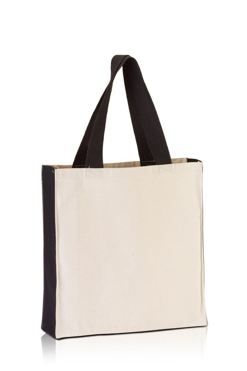 bg1253-promo-tote-with-contrasting-handles-and-full-gusset-Natural / Black-Oasispromos