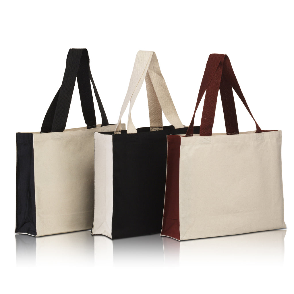 bg7599-promo-tote-with-contrasting-handles-and-full-gusset-Natural / Black-Oasispromos