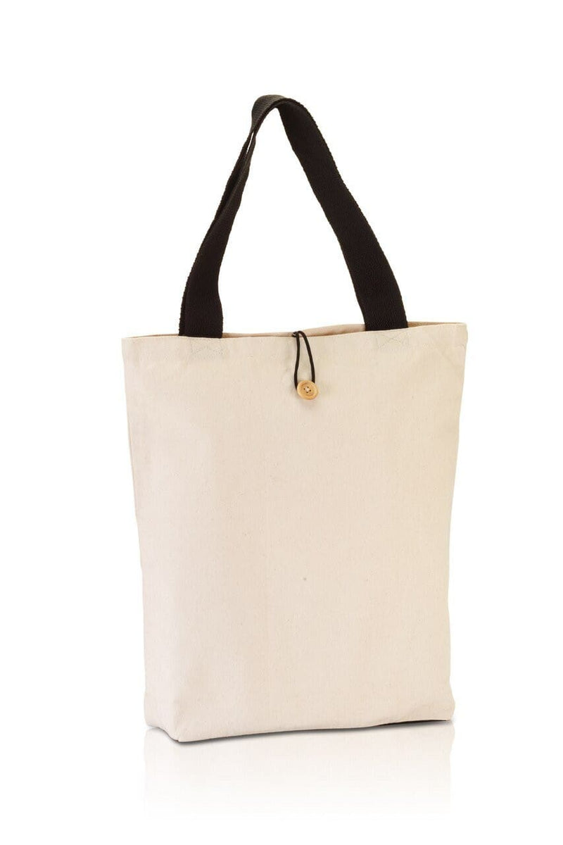 bg899-canvas-tote-with-contrasting-handles-and-front-button-Natural / Black-Oasispromos