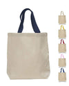 11l-canvas-tote-with-color-handles-Natural / Black-Oasispromos