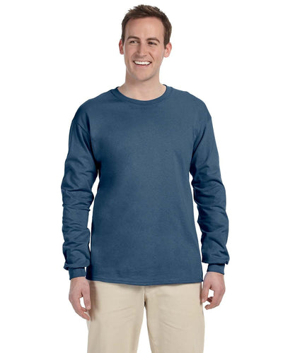 g240-adult-ultra-cotton-6-oz-long-sleeve-t-shirt-4xl-5xl-4XL-INDIGO BLUE-Oasispromos