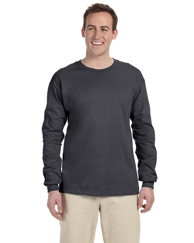 g240-adult-ultra-cotton-6-oz-long-sleeve-t-shirt-small-large-Small-DARK CHOCOLATE-Oasispromos