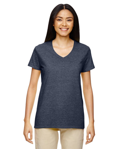g500vl-ladies-heavy-cotton-5-3-oz-v-neck-t-shirt-small-large-Small-HEATHER NAVY-Oasispromos