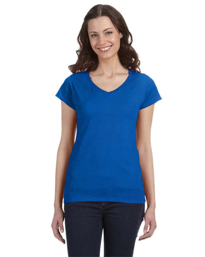 g64vl-ladies-softstyle-4-5-oz-fitted-v-neck-t-shirt-XL-BERRY-Oasispromos