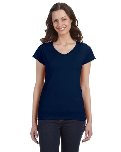 g64vl-ladies-softstyle-4-5-oz-fitted-v-neck-t-shirt-Large-BERRY-Oasispromos