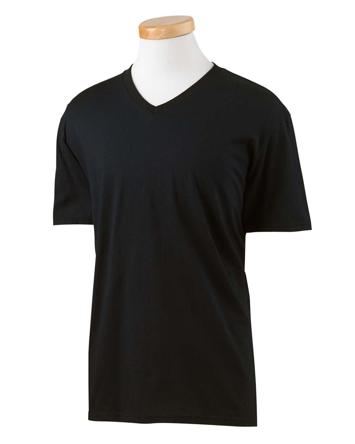 g64v-adult-softstyle-4-5-oz-v-neck-t-shirt-XSmall-BLACK-Oasispromos