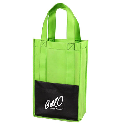 modena-non-woven-wine-tote-Lime Green-Oasispromos