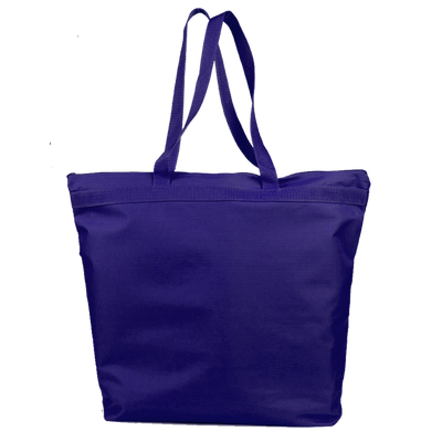 opq91221-polyester-deluxe-zippered-tote-bag-Navy Blue-Oasispromos
