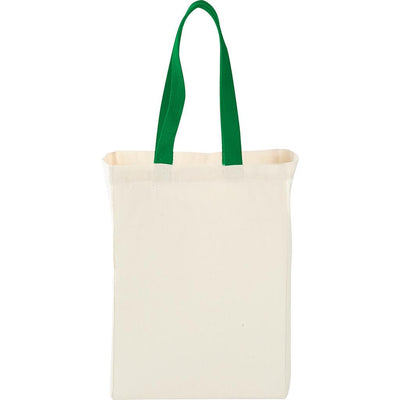 tfb122-cotton-canvas-grocery-bag-with-colored-handles-Hunter Green-Oasispromos
