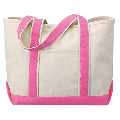 tf1258-hyp-beach-tote-classic-boat-bag-in-solid-colors-Solid Hot Pink-Oasispromos