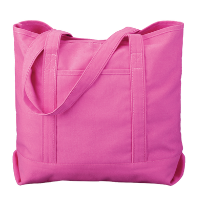 beach-tote-classic-boat-bag-variety-of-styles-and-colors-Natural /  Hot Pink-Oasispromos