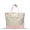 Canvas Zipper Tote with Natural Body and Colored Trim - TFW1300 - 18.6L Capacity