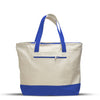 Canvas Zipper Tote with Natural Body and Colored Trim - TFW1300 - 18.6L Capacity