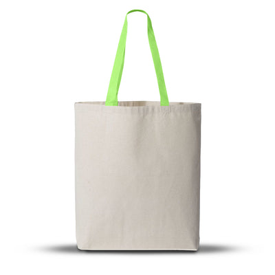TFW4400 - 11L Canvas Tote With Color Polyester Web Handles