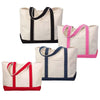 tf1258-hyp-beach-tote-classic-boat-bag-in-solid-colors-Natural / Navy Blue-Oasispromos